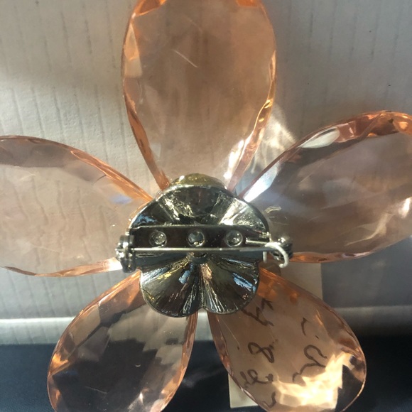 Laila Rowe Lucite Pin W/ Rhinestones - Picture 3 of 4